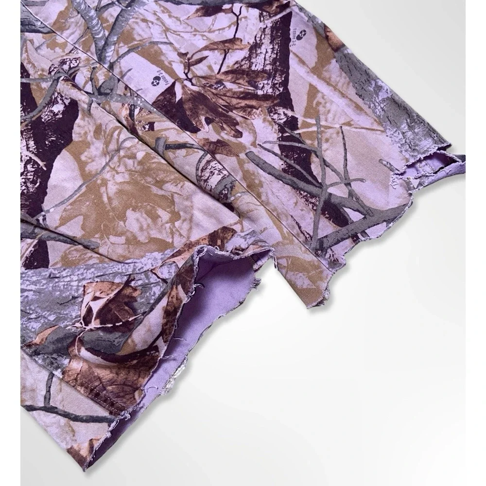 Outfitters Ridge Camo Cargo Pants Men's 34x28 Cropped Hem Realtree Purple